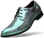 Men's Glittery Green Loafers for Dressy Occasions