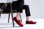 Colorful Suede Men's Slip-On Driving Loafers