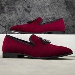 Colorful Slip-On Loafers for Men - Red
