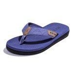Colorful Beach Flip-Flops for Men - Blue Size 11