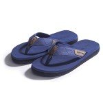 Colorful Beach Flip-Flops for Men - Blue Size 11