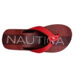 Colorful Nautica Men's Flip Flops - Wayne Stripe