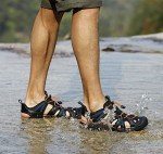 Colorful Men's Waterproof Hiking Sandals - Blue/Orange