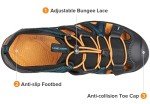 Colorful Men's Waterproof Hiking Sandals - Blue/Orange