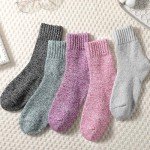 Cozy Women’s Wool Cabin Socks - 5 Pairs