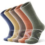 Colorful Merino Wool Hiking Socks – 5 Pairs