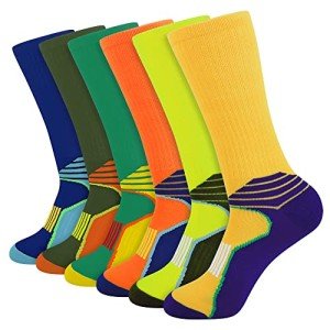 Men's 6-Pack Colorful Athletic Cushion Socks