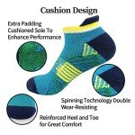 Colorful Cushioned Men's Ankle Socks - 6 Pairs