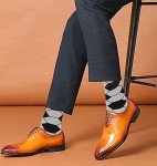Men's Colorful Dress Socks - 12 Pairs Fun Designs