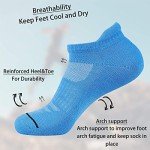 Colorful Low-Cut Padded Men's Sports Socks - 6 Pack