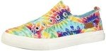 Rainbow Tie Dye Slip-On Sneakers for Women