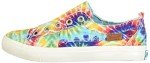 Rainbow Tie Dye Slip-On Sneakers for Women