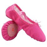 Hot Pink Canvas Ballet Slippers for Women