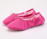 Hot Pink Canvas Ballet Slippers for Women