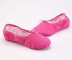Hot Pink Canvas Ballet Slippers for Women