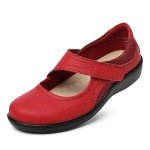 Colorful Women's Red Mary Jane Casual Flats