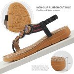 Colorful Bohemian Flat Sandals with Ankle Strap