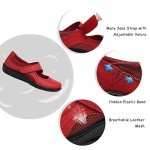 Colorful Women's Red Mary Jane Casual Flats