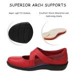 Colorful Women's Red Mary Jane Casual Flats