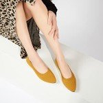 Colorful Women's Mesh Pointed-Toe Flats - Yellow