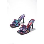 Colorful Cape Robbin Iliana Stiletto Mules - Size 7.5