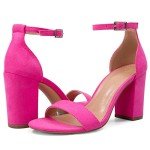 Colorful Women's Chunky Block Heel Sandals