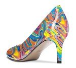 Aachcol Women's Rainbow Stiletto Mid Heel Pumps