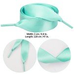 Colorful Flat Satin Ribbon Shoelaces - 12 Pairs