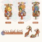 Colorful Latin Dance Shoes for Women, 3.33" Heel