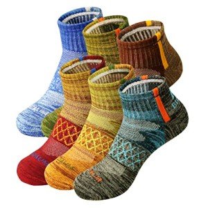 Men's Cotton Quarter Athletic Socks - 6 Pairs