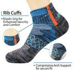 Men's Cotton Quarter Athletic Socks - 6 Pairs