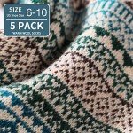Cozy Vintage Knit Wool Socks - 5 Pairs