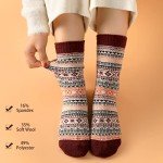 Cozy Vintage Knit Wool Socks - 5 Pairs