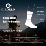 Colorful Men's Athletic Crew Socks - 5 Pairs