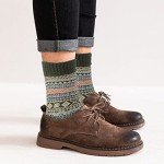 Cozy Vintage Knit Wool Socks - 5 Pairs