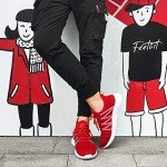 Comfortable Red Slip-On Running Shoes for Men
