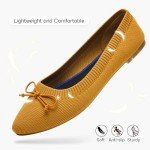 Shupua Women's Colorful Bow Pointed Toe Flats