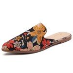 Colorful Pointed Toe Mules for Women