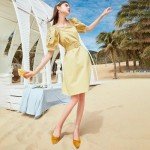 Shupua Women's Colorful Bow Pointed Toe Flats