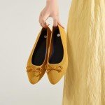 Shupua Women's Colorful Bow Pointed Toe Flats