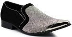 Sparkle Rhinestone Suede Loafers for Men