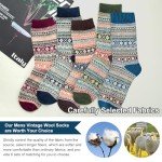 Men's Winter Wool Crew Socks - 6 Pairs