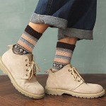 Men's Winter Wool Crew Socks - 6 Pairs