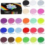 24 Pairs Colorful Flat Shoelaces for All Shoes
