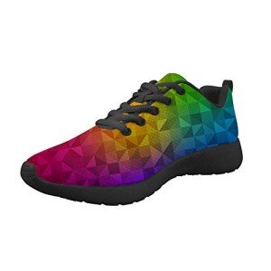Men's Rainbow Mesh Running Shoes for Comfort