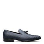 Stacy Adams Navy Tassel Slip-On Loafers for Men