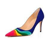 Colorful Rainbow Kitten Heels for Women