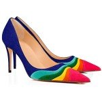 Colorful Rainbow Kitten Heels for Women