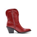 Red Cowboy Ankle Boots for Women