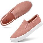 Women's Slip-On Canvas Sneakers in Suede Pink